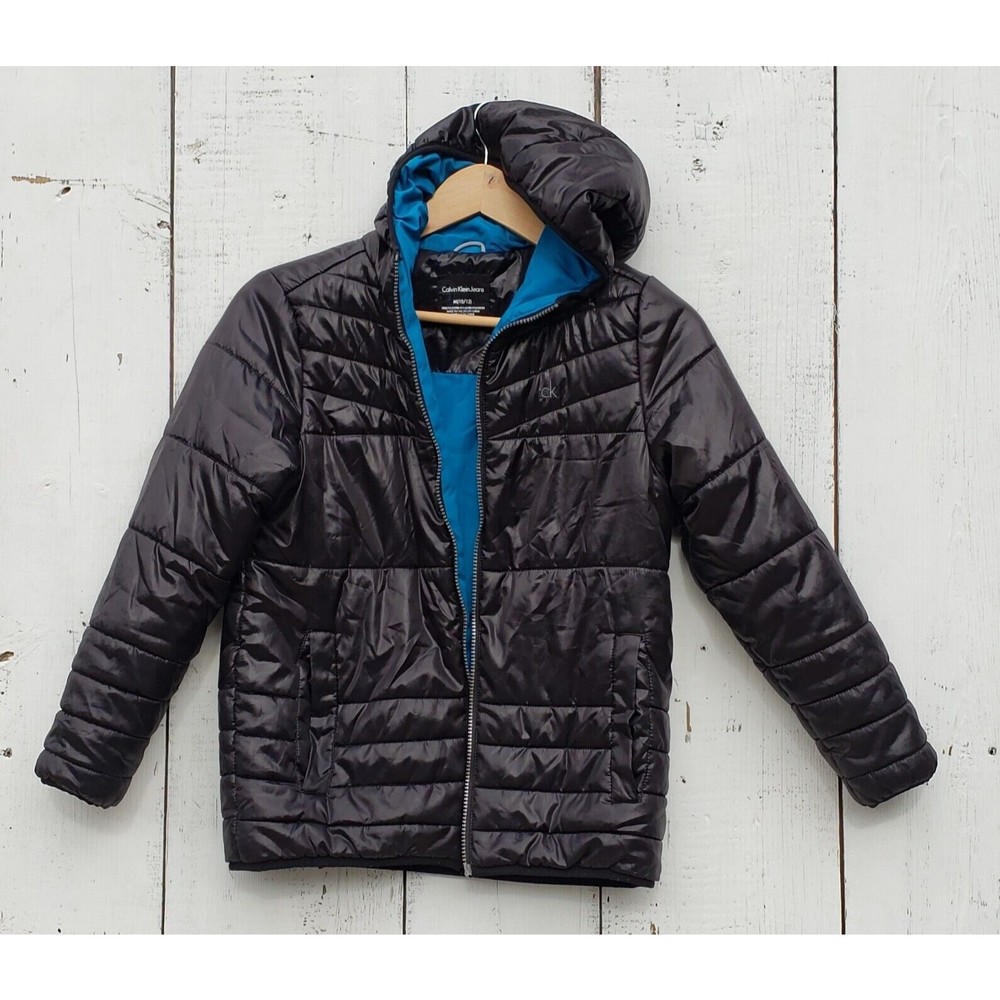 Calvin Klein Puffer Jacket Coat Boys Size Black  (10/12)  Lightweight Quilted
